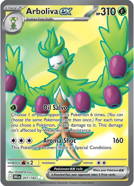 Arboliva ex #207 – Pokémon Destined Rivals – Löskort Near Mint